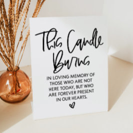 このロウソクは思い出の結婚印に燃える 台座サイン