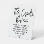 このロウソクは思い出の結婚印に燃える 台座サイン (正面)