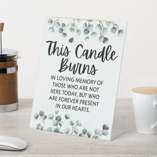 このロウソクは思い出の結婚印に燃える 台座サイン (インサイチュ)