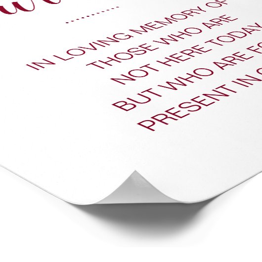 このロウソクは愛するメモリーブルゴーニュ結婚の ポスター (角)