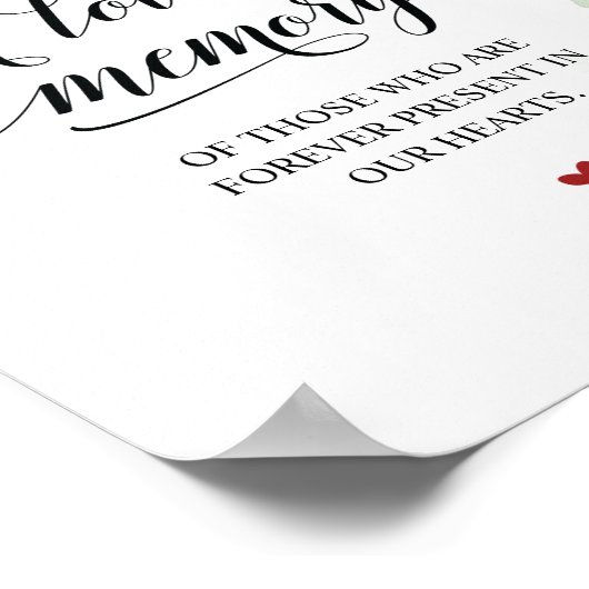 このロウソクは愛する記憶の中で燃えるメモリアル・サイン ポスター (角)