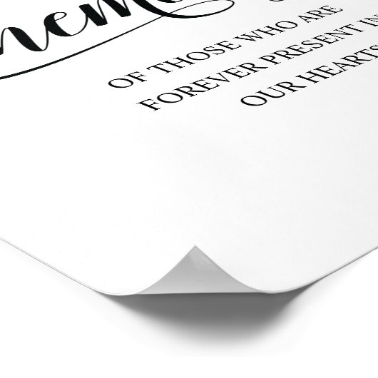 このロウソクは愛する記憶の中で燃えるメモリアル・サイン ポスター (角)