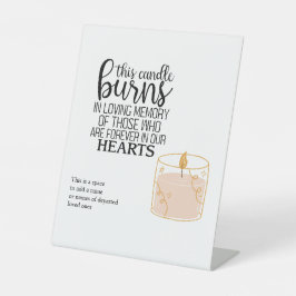 このロウソクは愛の記憶に燃える 台座サイン