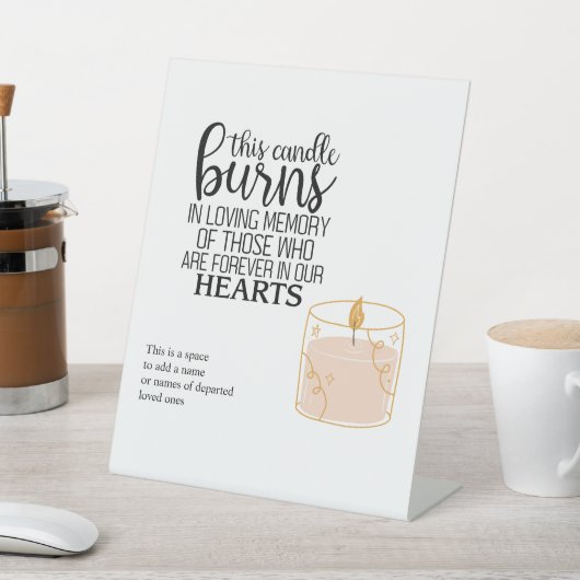 このロウソクは愛の記憶に燃える 台座サイン (インサイチュ)