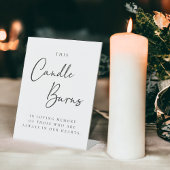 このロウソクは愛情のこもった記憶に燃える 台座サイン