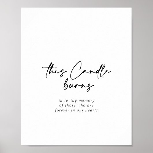 このロウソクは書跡を燃モダンやエレガントやす ポスター (正面)