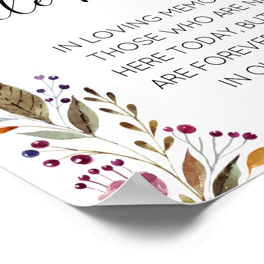 このロウソクは水彩画結婚碑を燃やす ポスター (角)