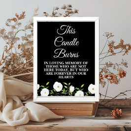 このロウソクは白いフローラ記念碑を燃やす ポスター