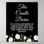 このロウソクは白いフローラ記念碑を燃やす ポスター (正面)