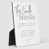 このロウソクは結婚朝貢の印を照らす フォトプラーク (側面)