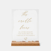 このロウソクは結婚記憶台を燃やす アクリルサイン (正面)