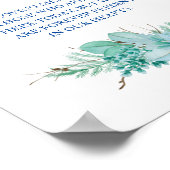 このロウソクは緑の青い結婚追悼碑を燃やす ポスター (角)