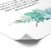 このロウソクは緑結婚のメモリアルの看板を燃やす ポスター (角)