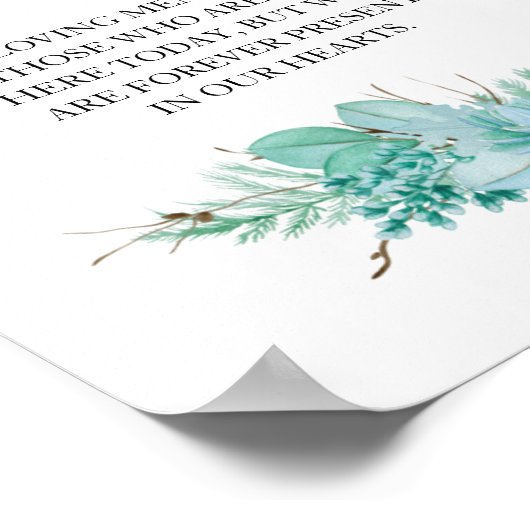 このロウソクは緑結婚のメモリアルの看板を燃やす ポスター (角)