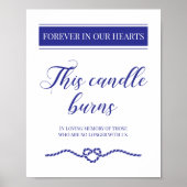 このロウソクは青航海の結婚の記念碑を燃やす ポスター (正面)