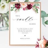 このロウソクは、記憶の中でブルゴーニュの跡結婚を燃やしている ポスター