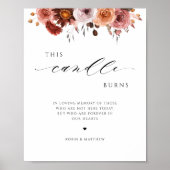 このロウソクは、記憶の中でブルゴーニュの跡結婚を燃やしている ポスター (正面)