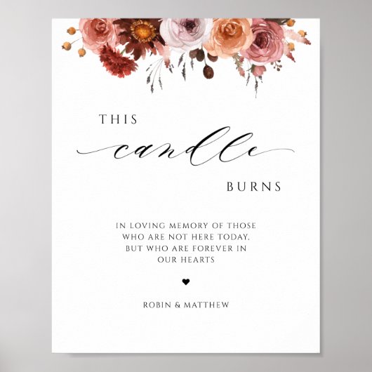 このロウソクは、記憶の中でブルゴーニュの跡結婚を燃やしている ポスター (正面)