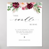 このロウソクは、記憶の中でブルゴーニュの跡結婚を燃やしている ポスター (正面)