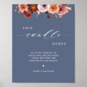 このロウソクは、記憶の青いサインの中で燃え結婚ている。 ポスター (正面)