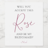 このロゼブライダルパーティ案に同意するか ワインラベル (シングルラベル)
