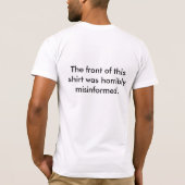 このワイシャツの背部は笑わされるです Tシャツ (裏面)