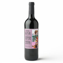 このワインは友達と上手にペアおもしろいbff 3枚の写真