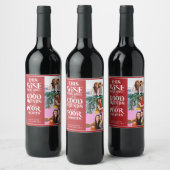 このワインは友達と上手にペアおもしろいbff 3枚の写真 ワインラベル (ボトル)