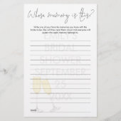 このワイングラス、誰の記憶？ ブライダルシャワーのゲーム (正面)