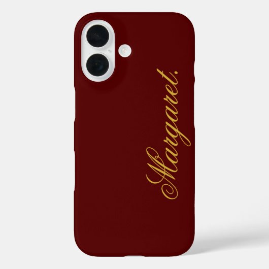 このワインレッドに自分だけの名前をデザイン Case-Mate iPhoneケース (裏面)