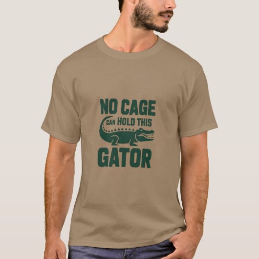 このワニは檻では抑えられない Tシャツ (正面)