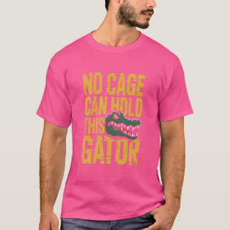 このワニを閉じ込める檻はない Tシャツ