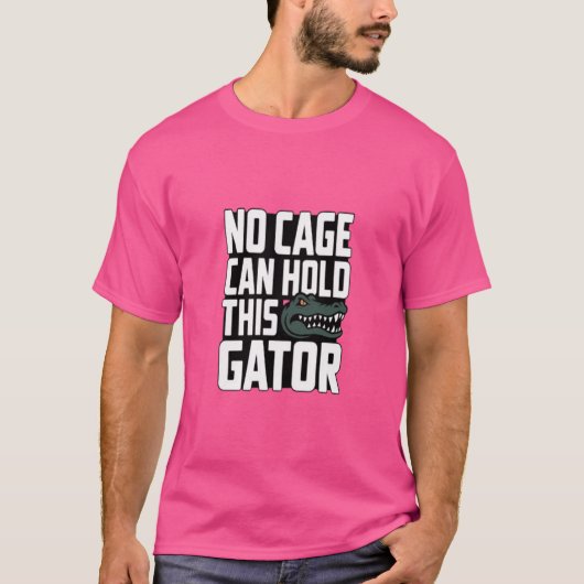 このワニを閉じ込める檻はないTシャツ Tシャツ (正面)