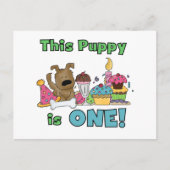 このワンちゃんはTシャツ一つとギフト一つ ポストカード (正面)