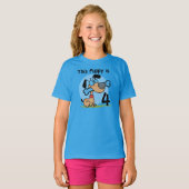 このワンちゃん4th誕生日Tシャツとギフト Tシャツ (正面フル)
