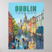 このヴィンテージ旅行とダブリンのチャームを再現 ポスター (正面)