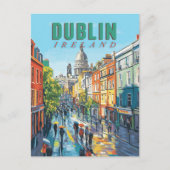このヴィンテージ旅行とダブリンのチャームを再現 ポストカード (正面)