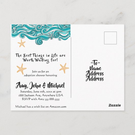 この一匹のヒトデにとって重要 ポストカード (裏面)