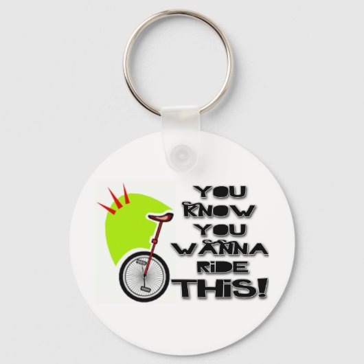 この一輪車に乗る キーホルダー (正面)