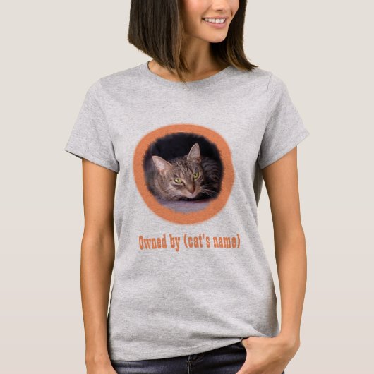 この上の猫の写真と名前 Tシャツ (正面)