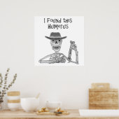 この上腕骨と骨の漫画を見つけた ポスター (キッチン)