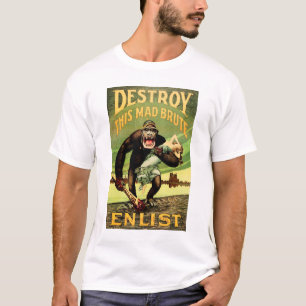 この不機嫌を破壊するブルート·エンリスト世界大戦プロパガンダ Tシャツ