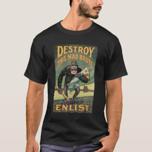 この不機嫌ブルートヴィンテージを破壊 Tシャツ