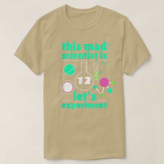 この不機嫌科学者は12誕生日12番目の科学である Tシャツ (デザイン正面)