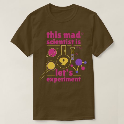 この不機嫌科学者は9誕生日第9科学である Tシャツ (デザイン正面)
