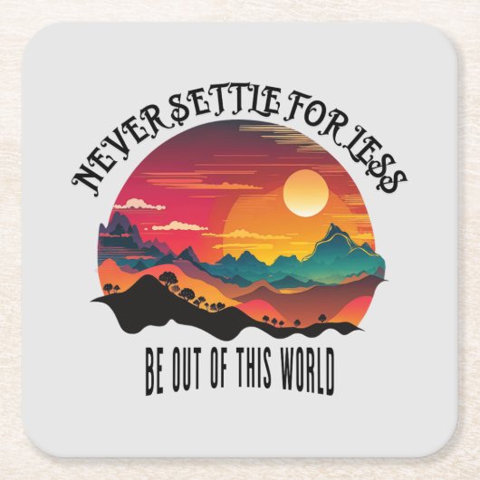 この世から出ている スクエアペーパーコースター (正面)