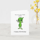 この世から出て、ハッピーバースデー カード (黄色い花)