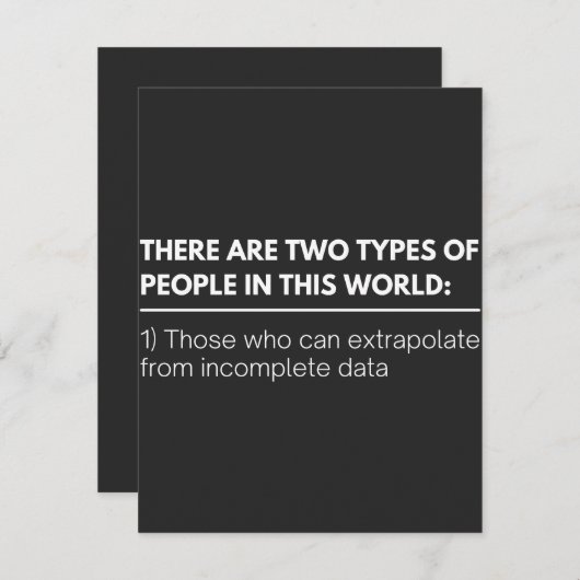 この世には、次の2つのタイプの人々がいます。 サンキューカード (正面/裏面)