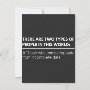 この世には、次の2つのタイプの人々がいます。 サンキューカード