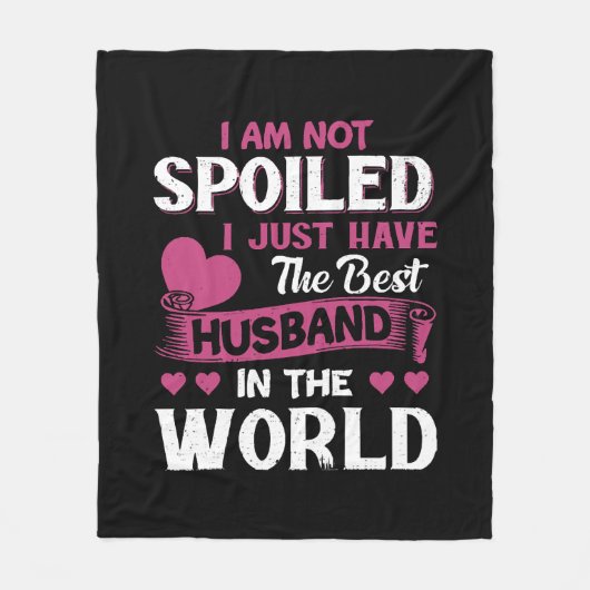 この世に夫最高のが居るだけだ フリースブランケット (正面)